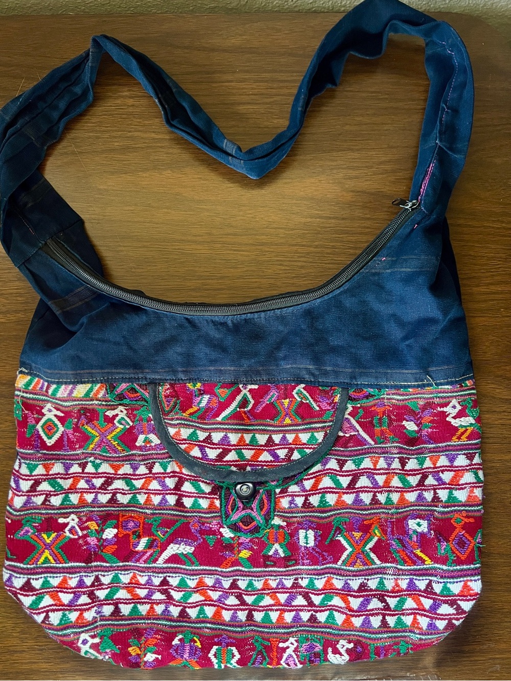 Multi-color Cotton Hobo Bag